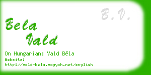 bela vald business card